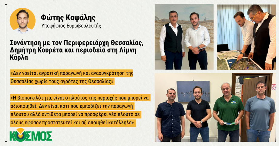 Συνάντηση υποψηφίου ευρωβουλευτή Φώτη Καψάλη με τον Περιφεριάρχη Δημήτρη Κουρέτα 
